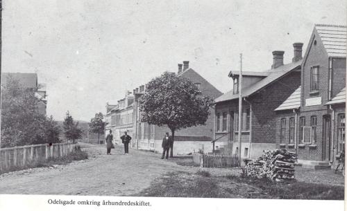 Odelsgade omkring århundredeskiftet -  ca. 1900